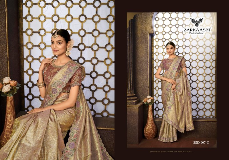 SRIVALI By Zarkaashi Tissue Designer Saree